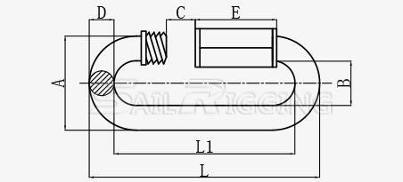 Сцепки оборудования для установки US Type Double Eye из нержавеющей стали